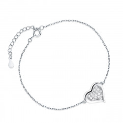 Bratara argint cu inima si pietre DiAmanti Z1767BR-DIA (Argint 925‰ 1,7 g.)